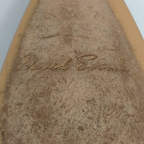 David Evins Vintage Black Leather Heels, Women's 5.5B - Picture 6 of 7